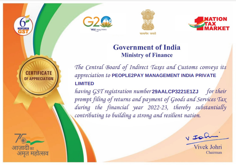 People2Pay GST FY 2022-23